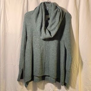 Cowl neck sweater.
